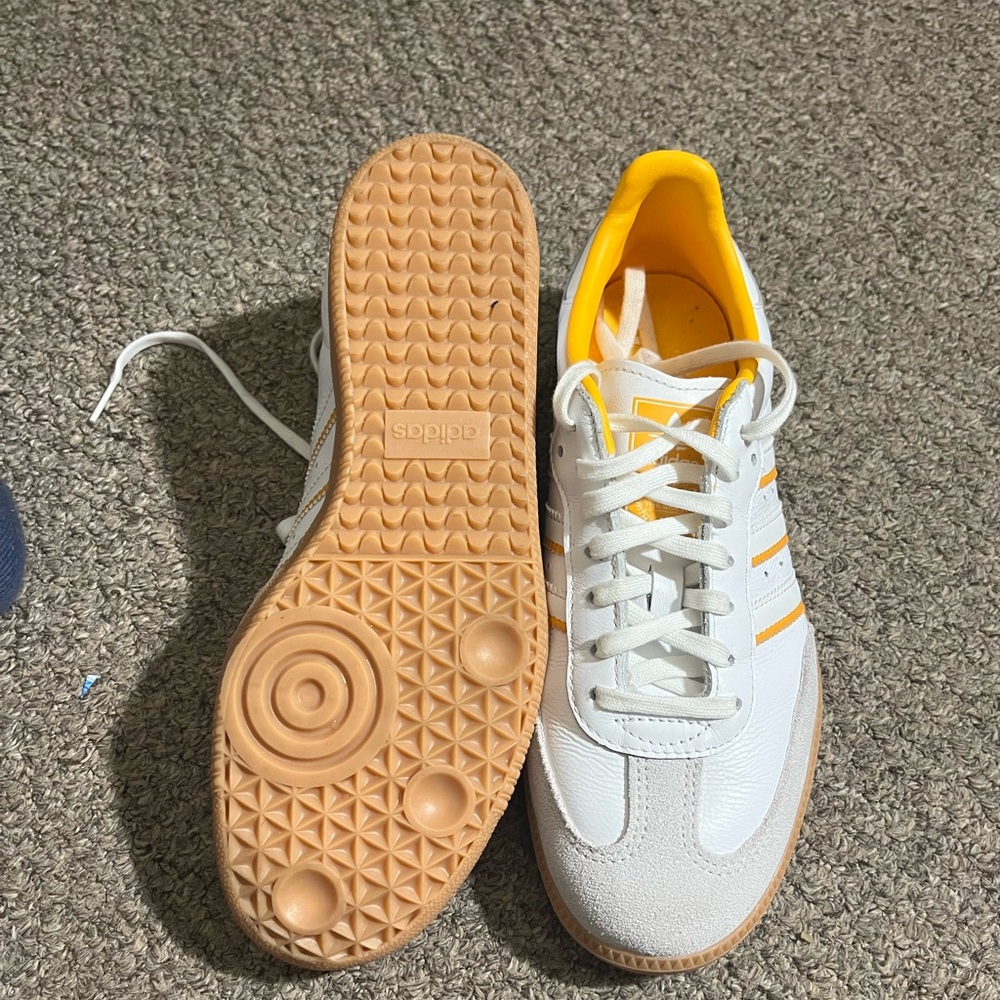 Adidas samba white and yellow